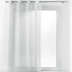 PANNEAU A OEILLETS 140X240CM VOILE CAMILLA BLANC