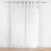 PANNEAU A OEILLETS 300X240CM VOILE SABLE LISSEA BLANC