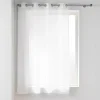 PANNEAU A OEILLETS 140X180CM VOILE SABLE LISSEA BLANC