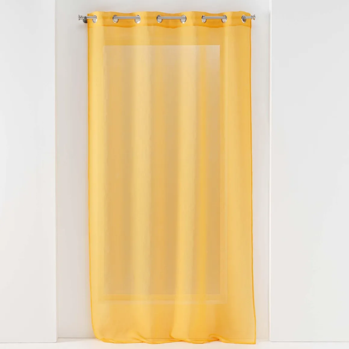 PANNEAU A OEILLETS 140X240CM VOILE SABLE SANDRA JAUNE