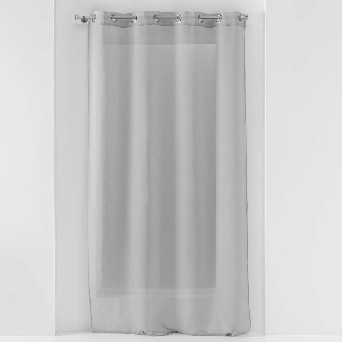PANNEAU A OEILLETS 140X240CM VOILE SABLE SANDRA GRIS