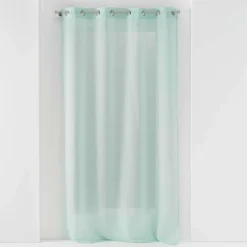 PANNEAU A OEILLETS 140X240CM VOILE SABLE SANDRA MENTHE