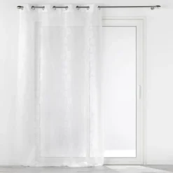 PANNEAU OEILLETS 140X240CM BRODE EDENIA BLANC