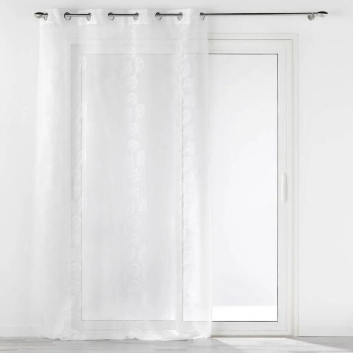 PANNEAU OEILLETS 140X240CM BRODE EDENIA BLANC