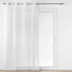 PANNEAU OEILLETS 140X240CM BRODE METALLISE FELICIA BLC