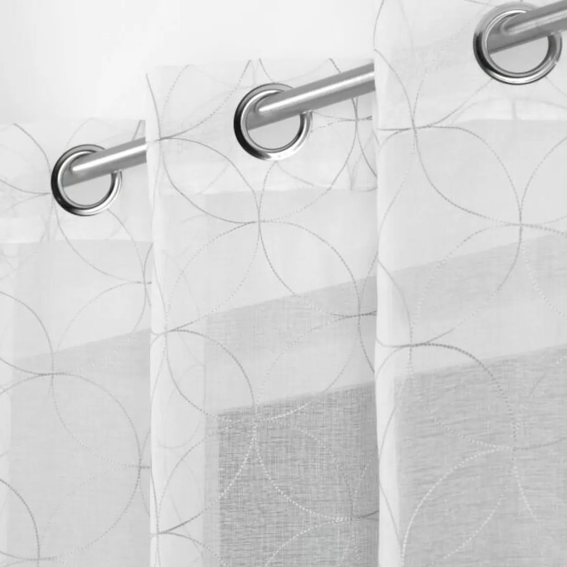 PANNEAU OEILLETS 140X240CM BRODE OLYMPIA GRIS