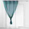 PANNEAU OEILLETS 140X240CM DOUBLE DUETTO PETROLE BLANC