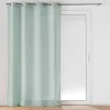 PANNEAU OEILLETS 140X240CM EFFET LIN TISSE CLORIS BLEU