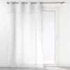 PANNEAU OEILLETS 140X240CM EFFET LIN ELEANIA BLANC