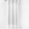 PANNEAU OEILLETS 140X240CM EFFET LIN TISSE EVEREST BLANC