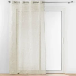 PANNEAU OEILLETS 140X240CM IMPRIME PANDORE BLANC