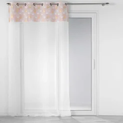 PANNEAU OEILLETS 140X240CM IMPRIME OR CLAIRINE ROSE