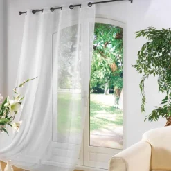 PANNEAU OEILLETS 140X240CM LUMINETTE UNIE LUMINEA BLANC