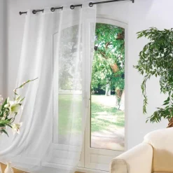 PANNEAU OEILLETS 140X240CM LUMINETTE UNIE LUMINEA BLANC