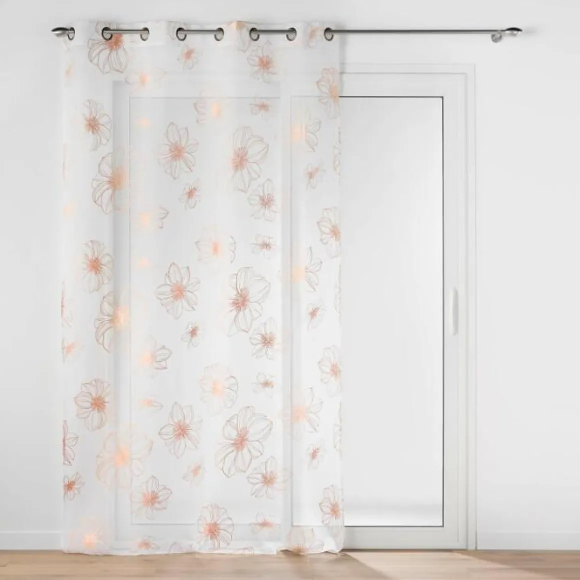 PANNEAU OEILLETS 140X240CM METALLISE JOYCE OR ROSE