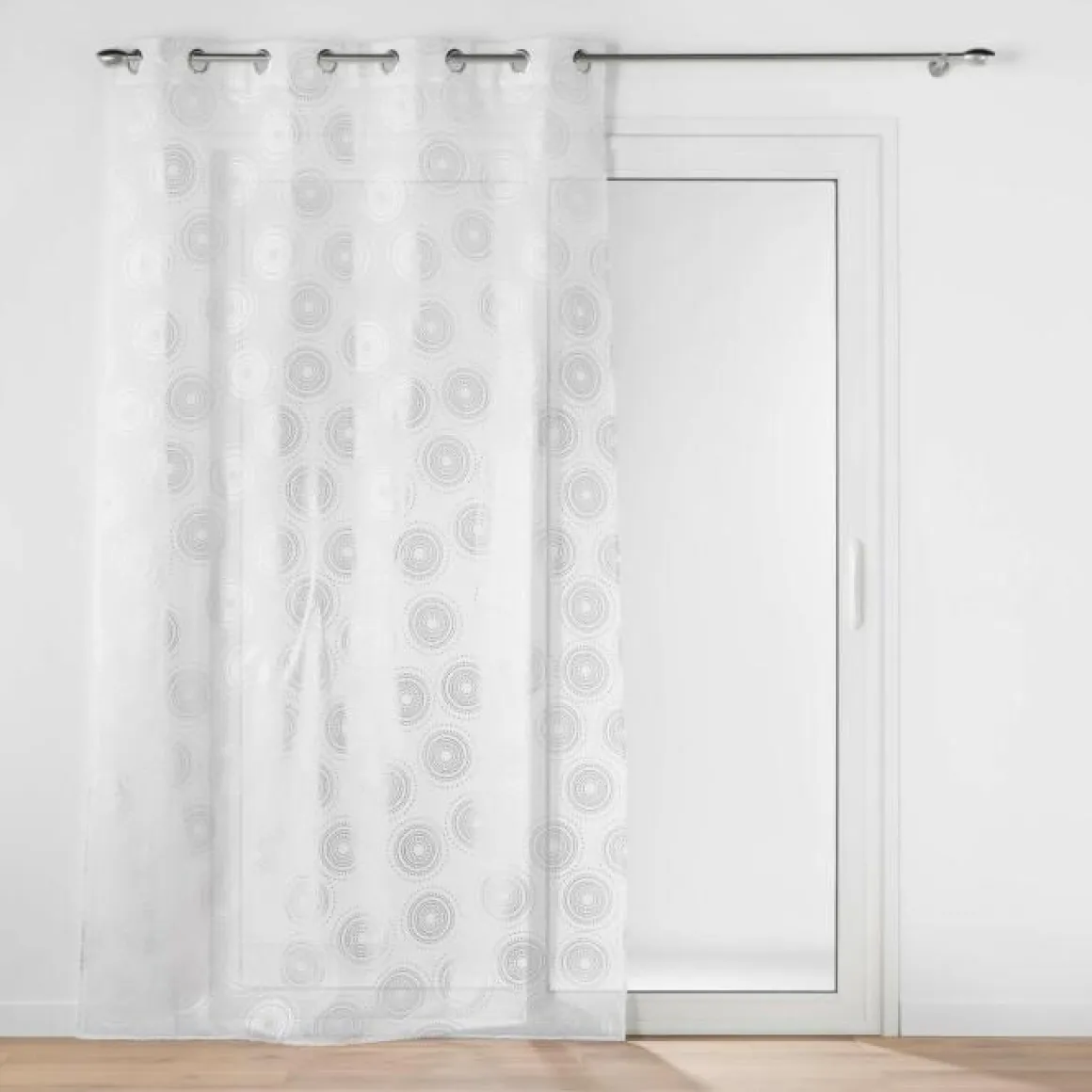 PANNEAU OEILLETS 140X240CM METALLISE LISON ARGENT