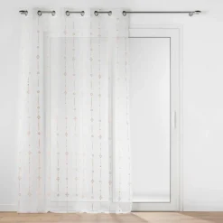 PANNEAU OEILLETS 140X240CM METALLISE ARIANE OR ROSE