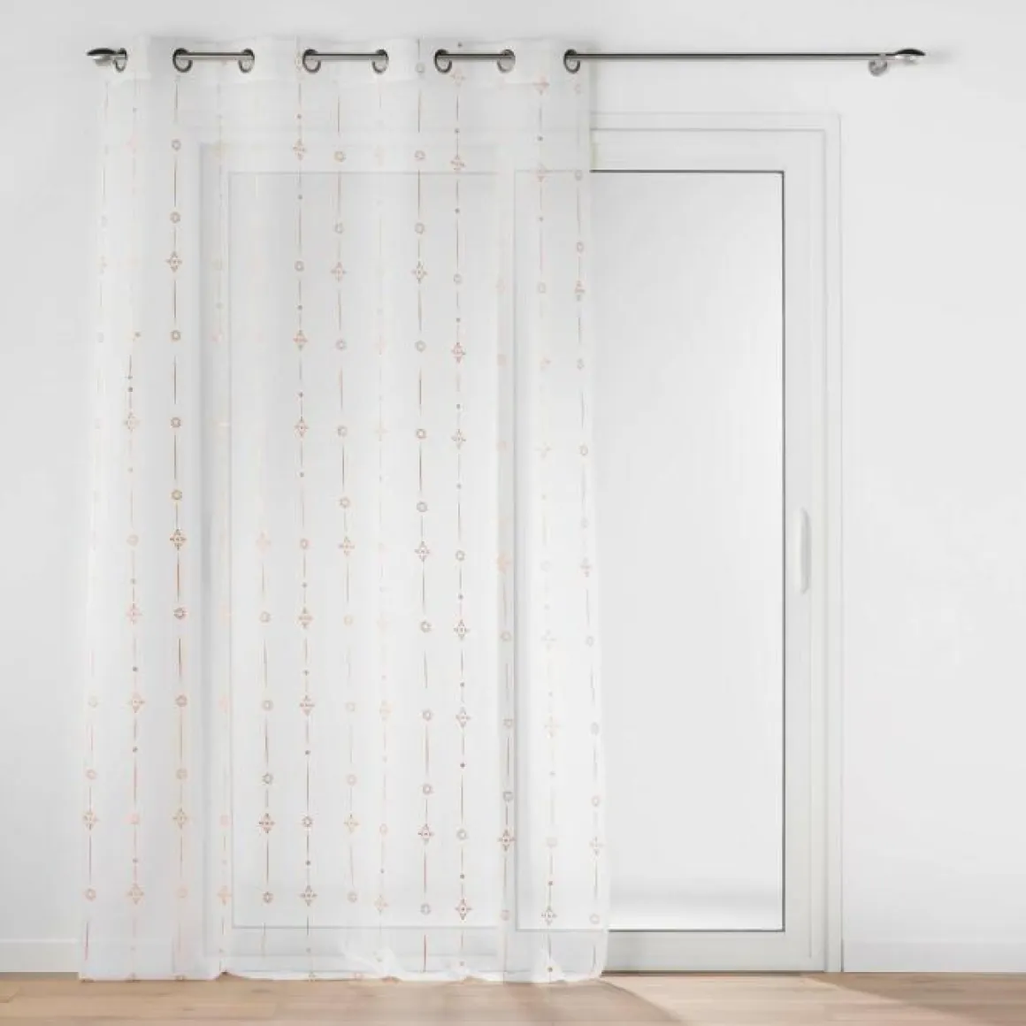 PANNEAU OEILLETS 140X240CM METALLISE ARIANE OR ROSE