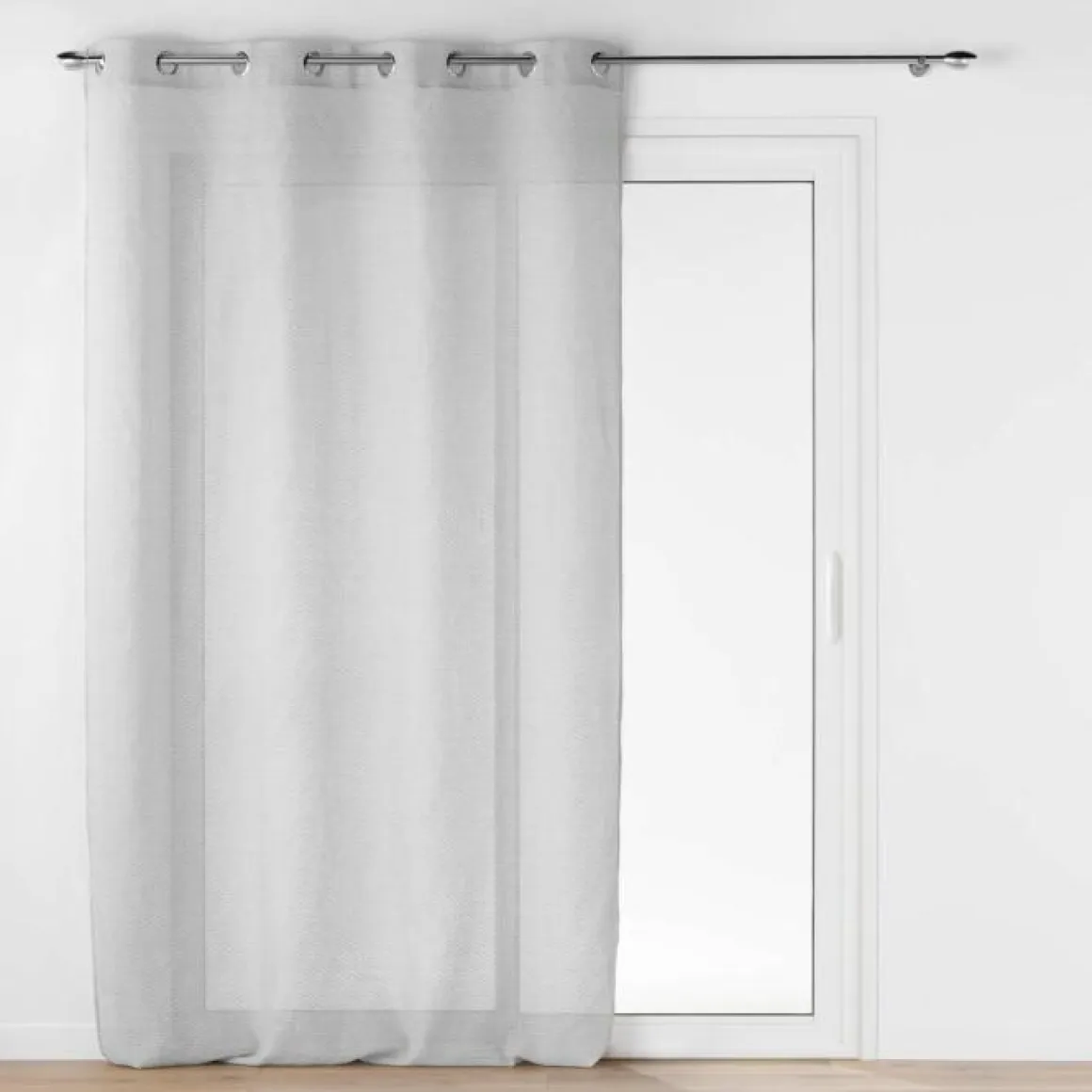 PANNEAU OEILLETS 140X240CM TISSE JACQUARD OPHELIA GRIS