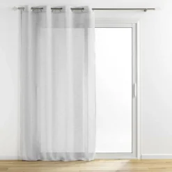 PANNEAU OEILLETS 140X240CM TISSE SUNLINE GRIS ARGENT