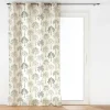 PANNEAU OEILLETS 140X240CM VOILE IMPRIME PALMEA VERT