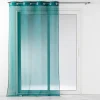 PANNEAU OEILLETS 140X240CM VOILE LOUISE PETROLE