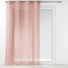 PANNEAU OEILLETS 140X240CM VOILE LOUISE ROSE