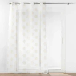 PANNEAU OEILLETS 140X280CM VOILE METALLISE SIXTINE OR