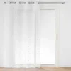 PANNEAU OEILLETS 140X240CM VOILE SABLE ET POMPONS POMPINOU