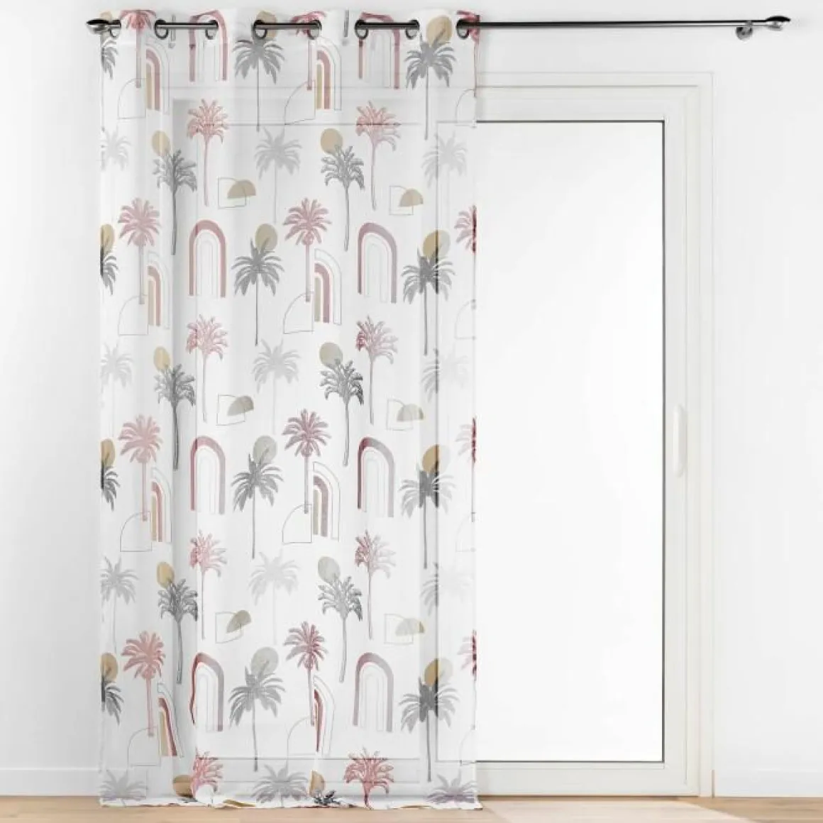PANNEAU OEILLETS 140X240CM VOILE SABLE IMPRIME COCOTIS