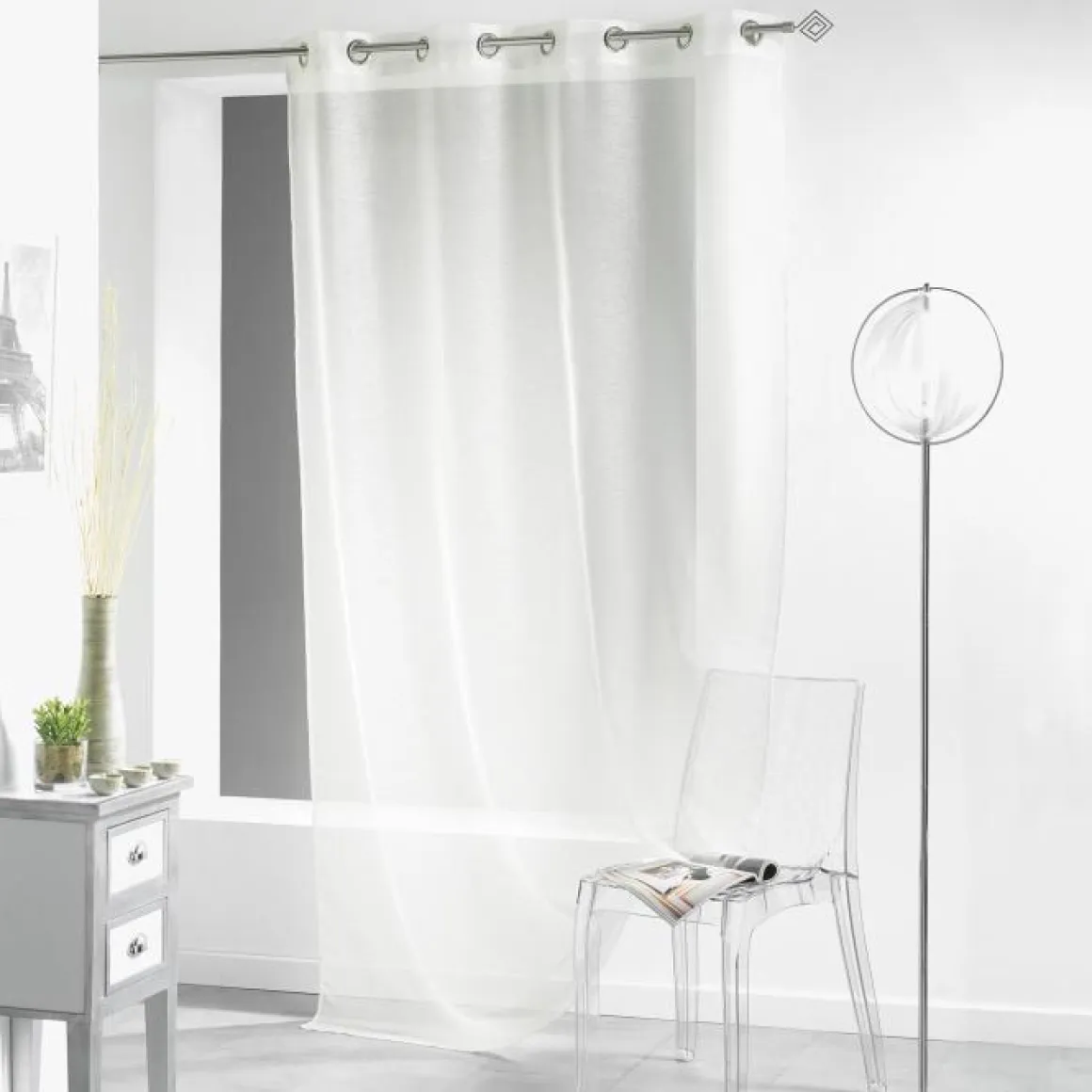PANNEAU OEILLETS 140X240CM VOILE SABLE LISSEA NATUREL