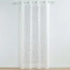 PANNEAU OEILLETS 140X240CM VOILE TISSE APPLIQUE KARLA BLANC