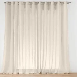 PANNEAU OEILLETS 400X240CM VOILE TISSE CARLIN LIN