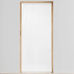 PANNEAU PASSE TRINGLE 90X200CM EFFET LIN HALTONA BLANC