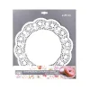 PAPIER DENTELLE ROND 28CM BLANC X12PCS
