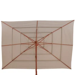 PARASOL DECENTRE MELHIA 4X3M MULTI TOILE ACAJOU