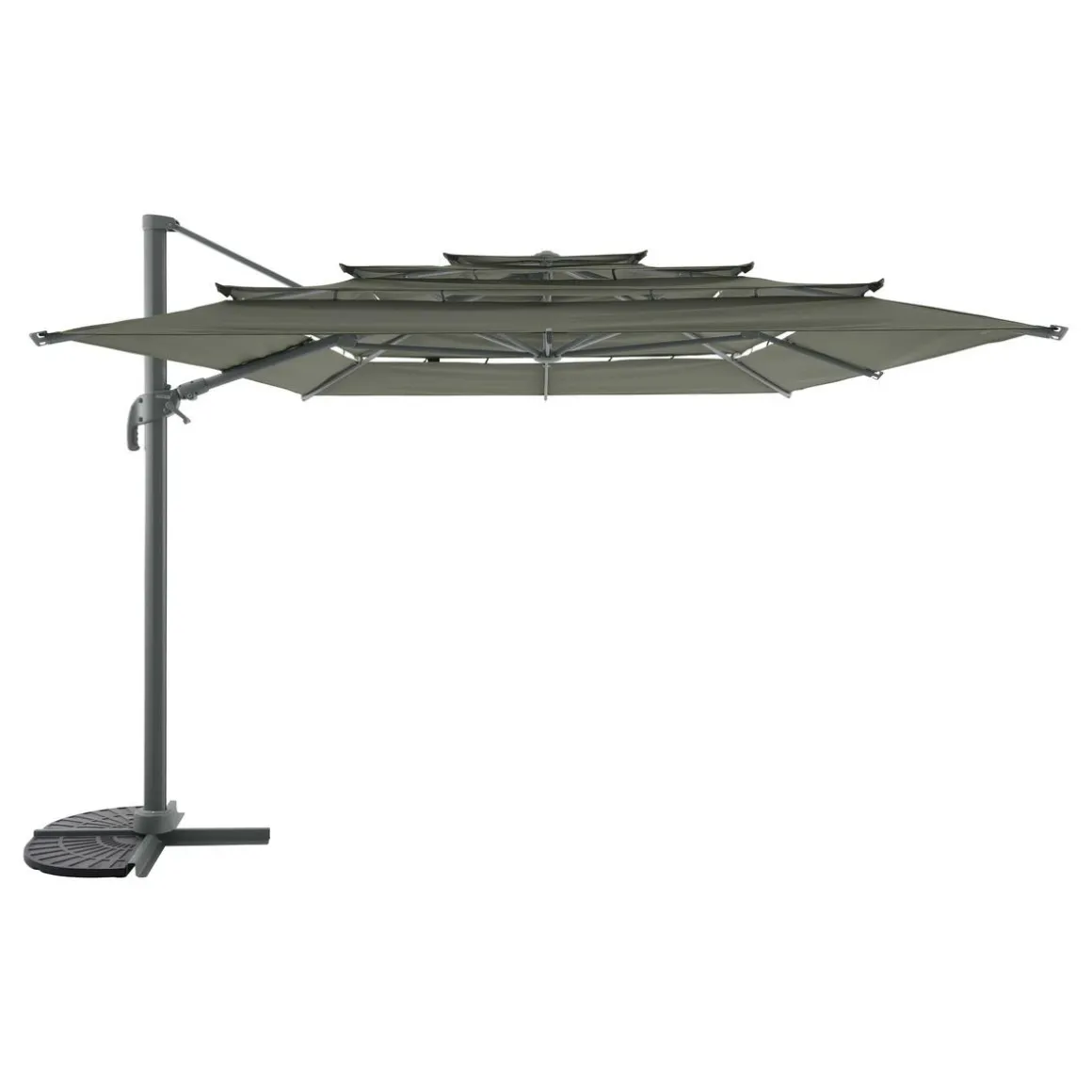 PARASOL DECENTRE MELHIA 4X3M MULTI TOILE LAURIER