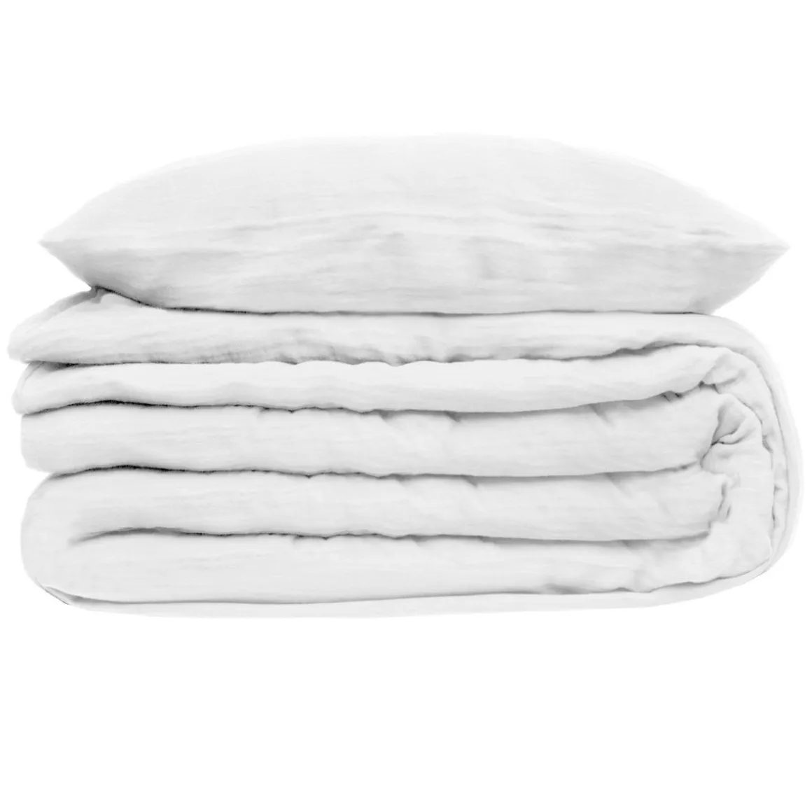 PARURE DOUBLE GAZE COTON BLANC 240X220CM