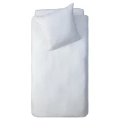 PARURE DOUBLE GAZE COTON BLANC 140X200CM