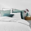 PARURE 240X220CM COTON LAVE UNI 57 FILS LINETTE BLANC