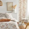 PARURE 220X240CM ET 2 TAIES FLORALE TERRACOTTA