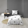PARURE 140X200CM MICROFIBRE IMPRIMEE ALLOVER SONATE
