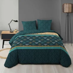 PARURE 240X220CM MICROFIBRE IMPRIMEE ALLOVER TRIADE