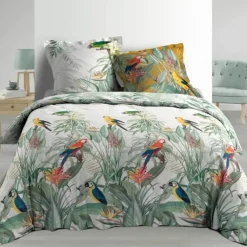 PARURE 240 X 220 CM PERCALE IMP 78 FILS ALLOVER SAFIA
