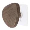 PATERE BOIS FORME GALET GRAND MODELE MARRON