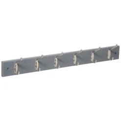 PATERE BOIS METAL 6 TETES GRIS