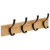 PATERE MURALE 4 TETES BOIS ET METAL