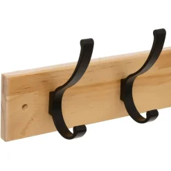 PATERE MURALE 4 TETES BOIS ET METAL