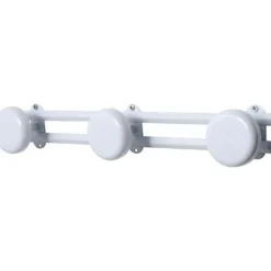 PATERES METAL A FIXER 3 ACCROCHES  BLANC