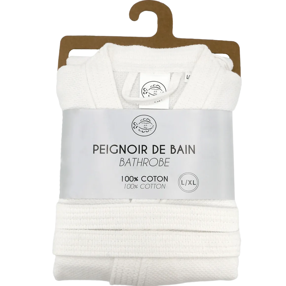 PEIGNOIR DE BAIN WAFFLE BLANC TAILLE L XL